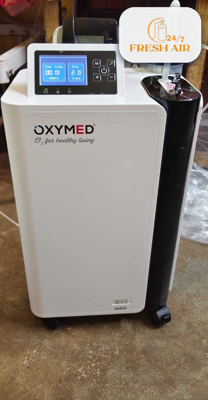 OXYMED oxygen concentrator with digital flow display