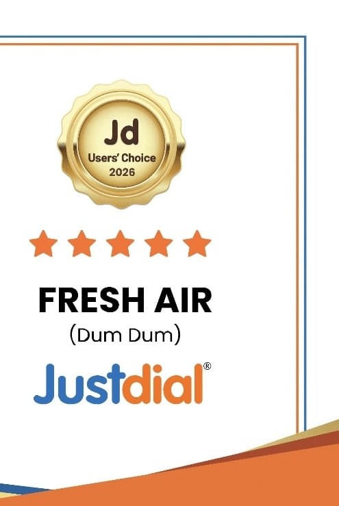 JustDial Users' Choice 2026 — 5 star rating for FreshAir, Dum Dum