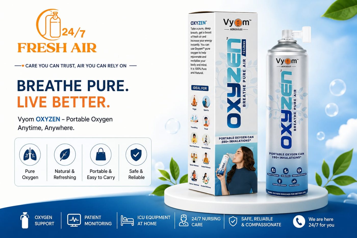 Portable oxygen canister
